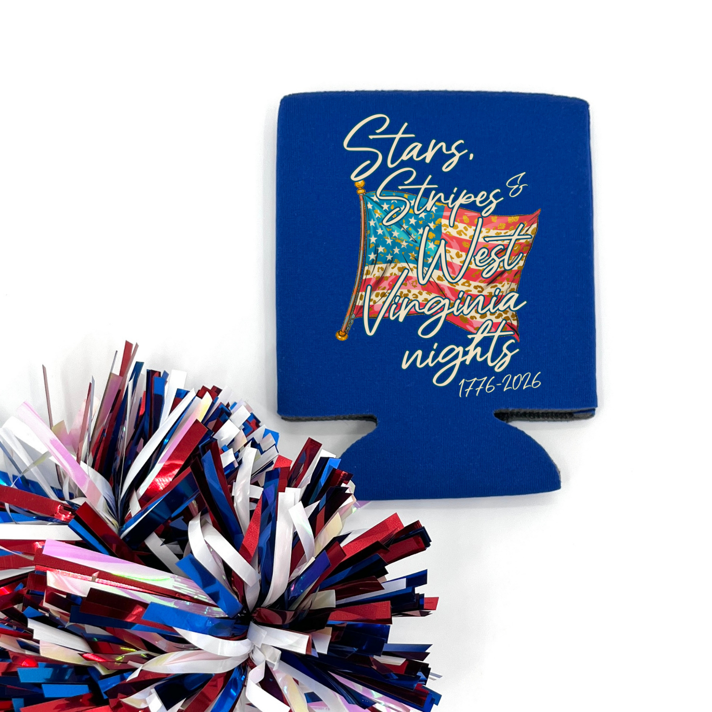 Custom State Pride Fourth of July Can Cooler | Party Favor