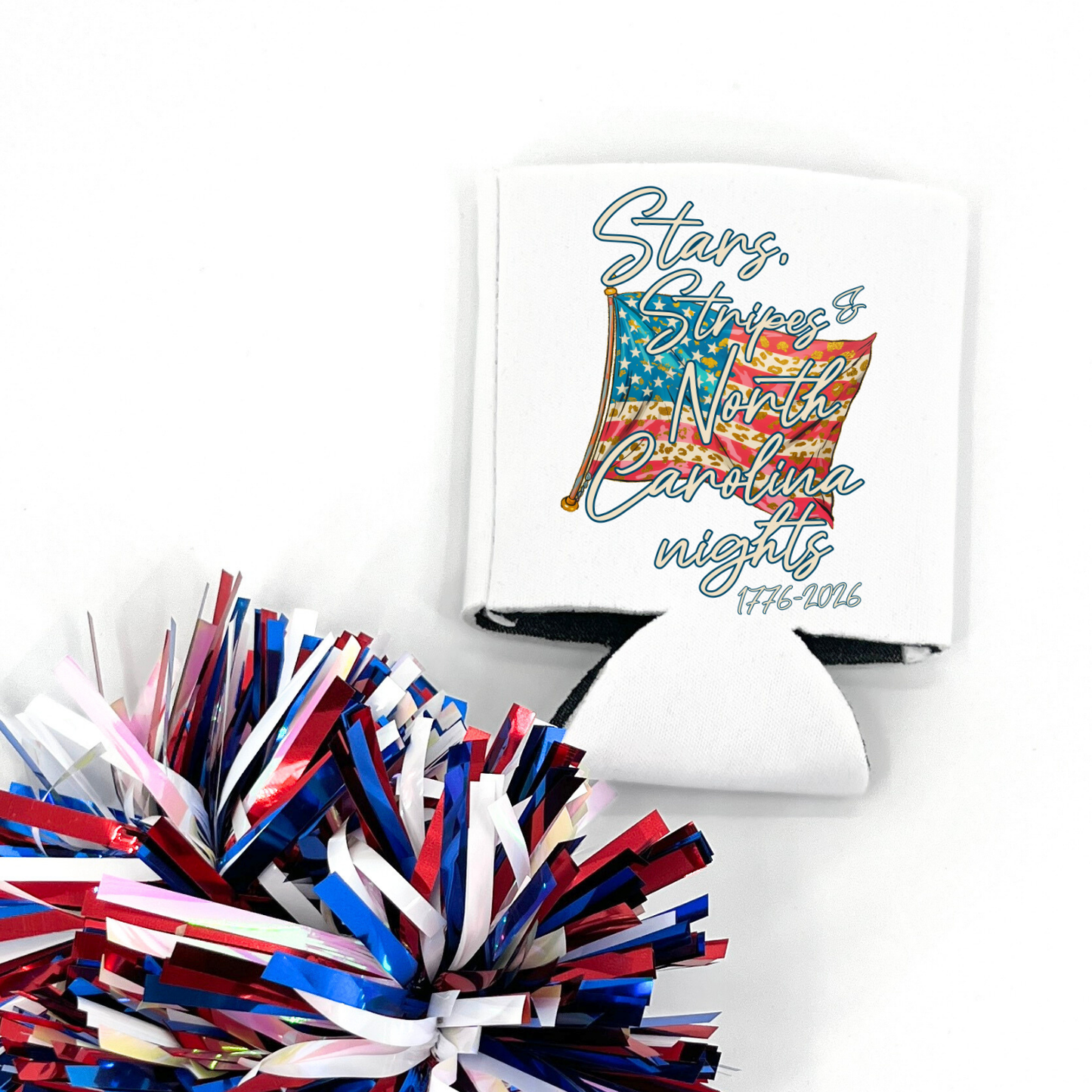 Custom State Pride Fourth of July Can Cooler | Party Favor