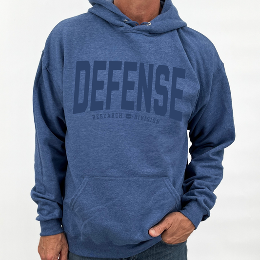 Football Defense research division unisex hooded sweatshirt | ATTA TOOD®
