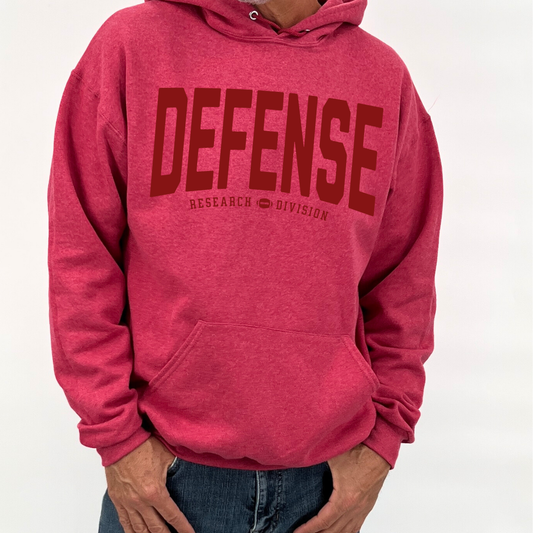 Football Defense research division unisex hooded sweatshirt | ATTA TOOD®