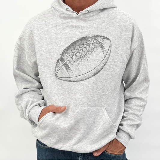 Distressed football unisex hooded sweatshirt | ATTA TOOD®