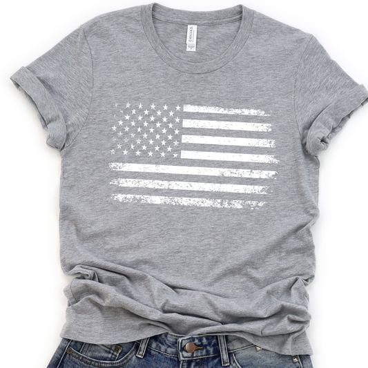 Distressed American Flag graphic t-shirt, USA, 4th of July