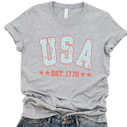USA Fourth of July graphic t-shirt, American Patriotic top