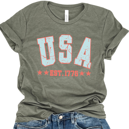 USA Fourth of July graphic t-shirt, American Patriotic top