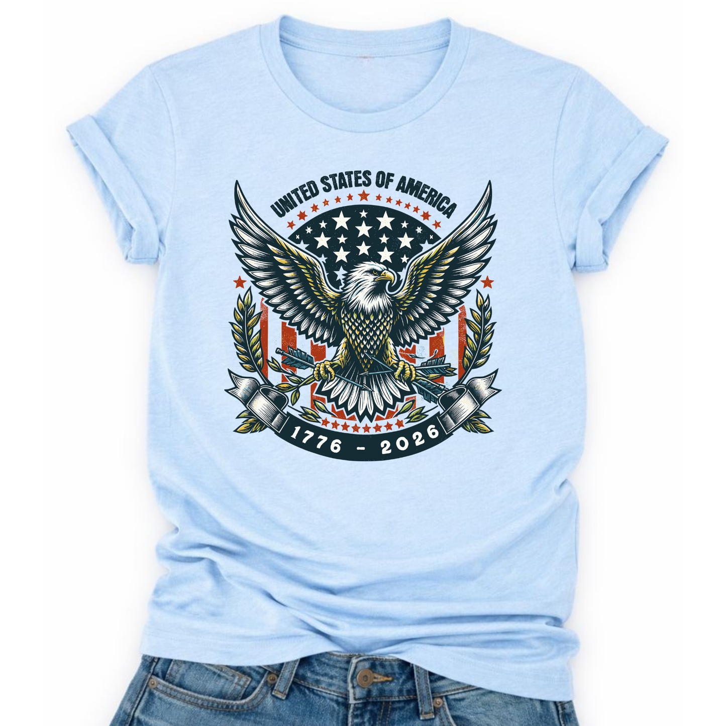USA Anniversary Patriotic Tee | America 250 | 1776-2026