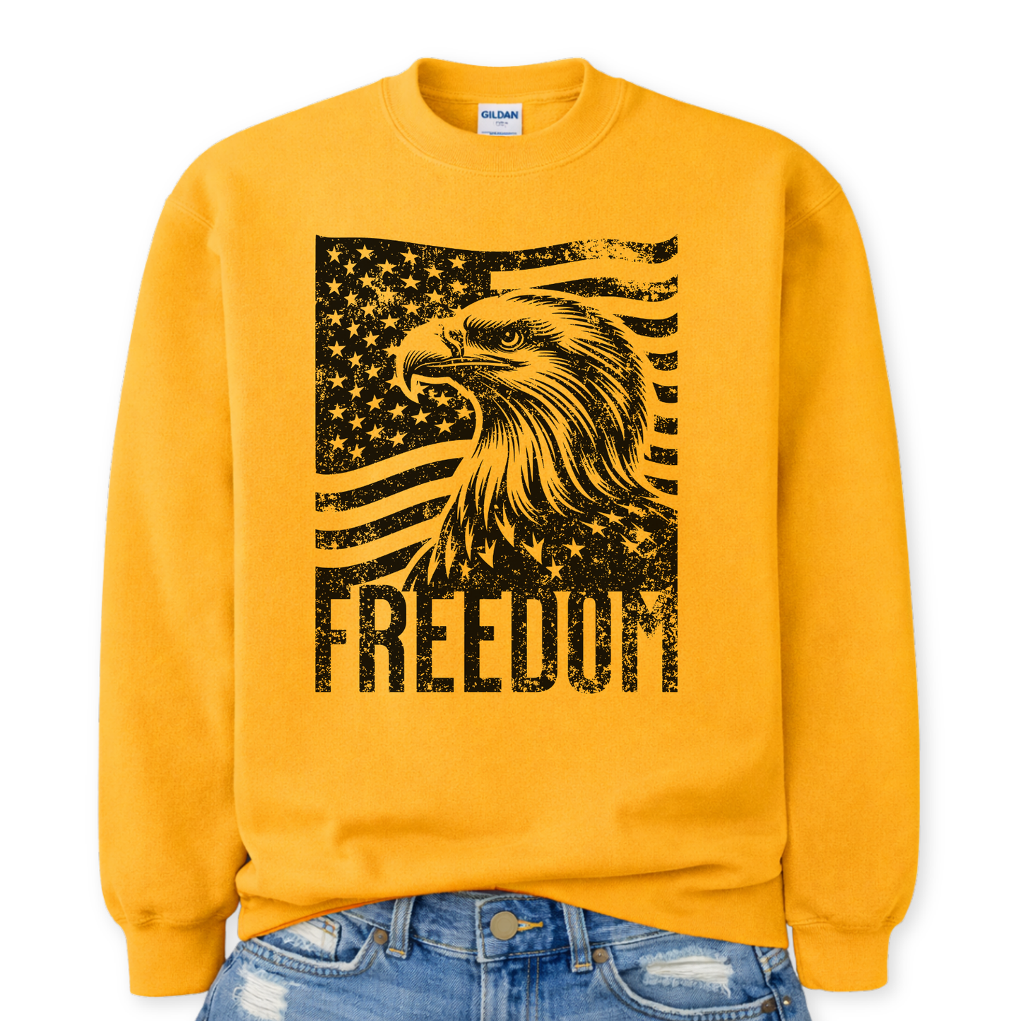 American Bald Eagle Sweatshirt | Freedom Flag Crewneck
