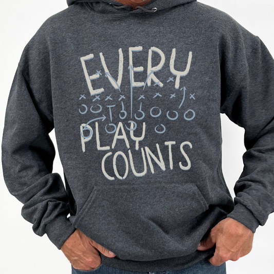 Every play counts football unisex hooded sweatshirt | ATTA TOOD®