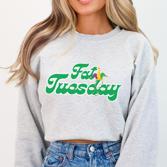 Fat Tuesday Mardi Gras women's graphic sweatshirt