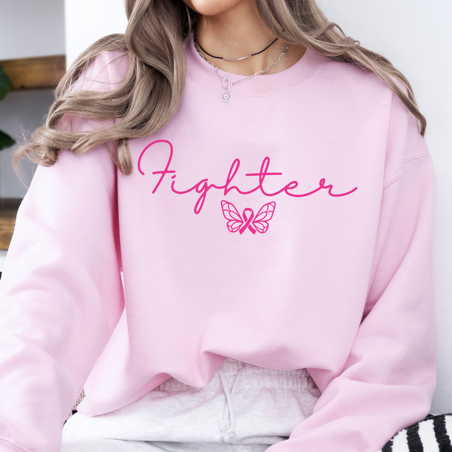 Fighter Breast Cancer awareness month sweatshirt