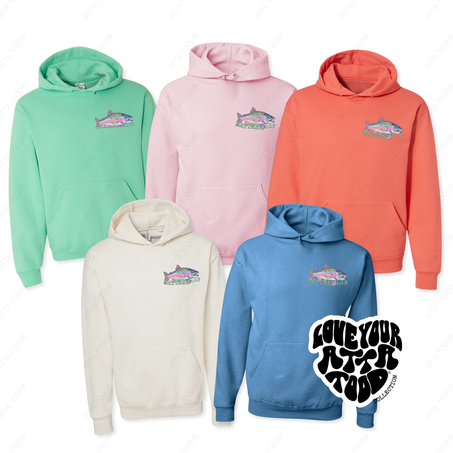 Matthew 4:19 Fishers of Men Christian Hoodie | ATTA TOOD®
