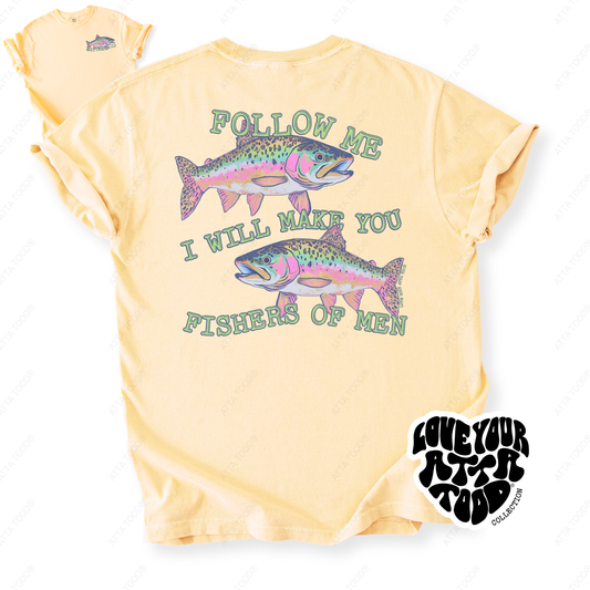 Matthew 4:19 Fishers of Men Christian Graphic Tee | ATTA TOOD®
