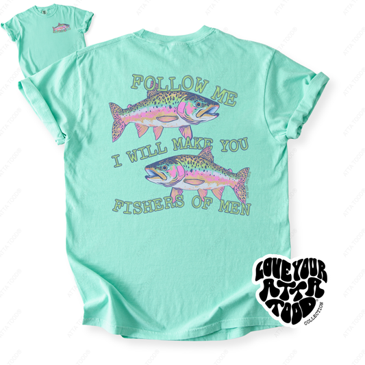 Matthew 4:19 Fishers of Men Christian Graphic Tee | ATTA TOOD