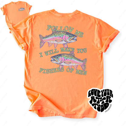 Matthew 4:19 Fishers of Men Christian Graphic Tee | ATTA TOOD®