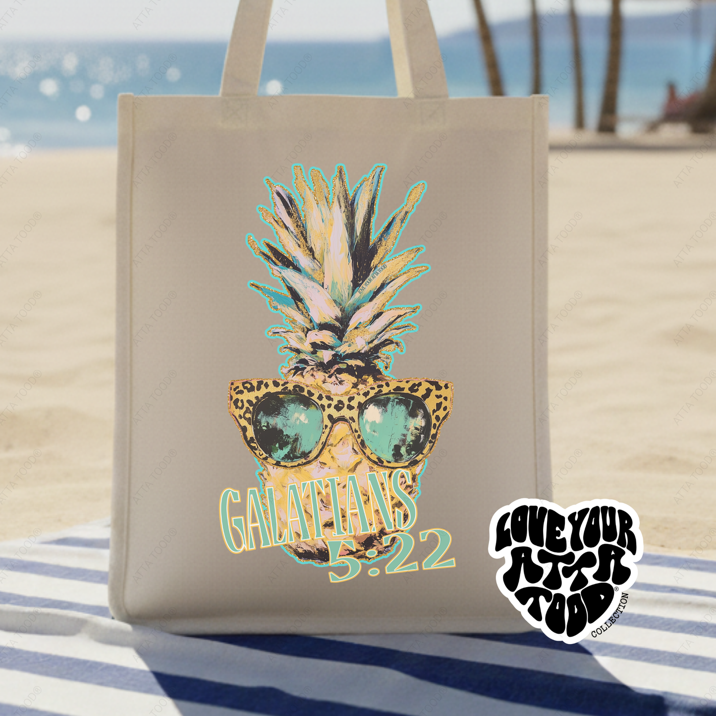 Fruit of the Spirit Christian Jumbo Tote Bag | ATTA TOOD®