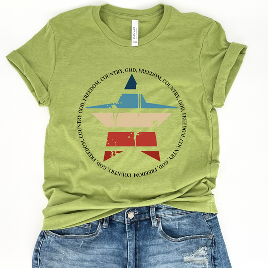 God Freedom Country unisex graphic t-shirt