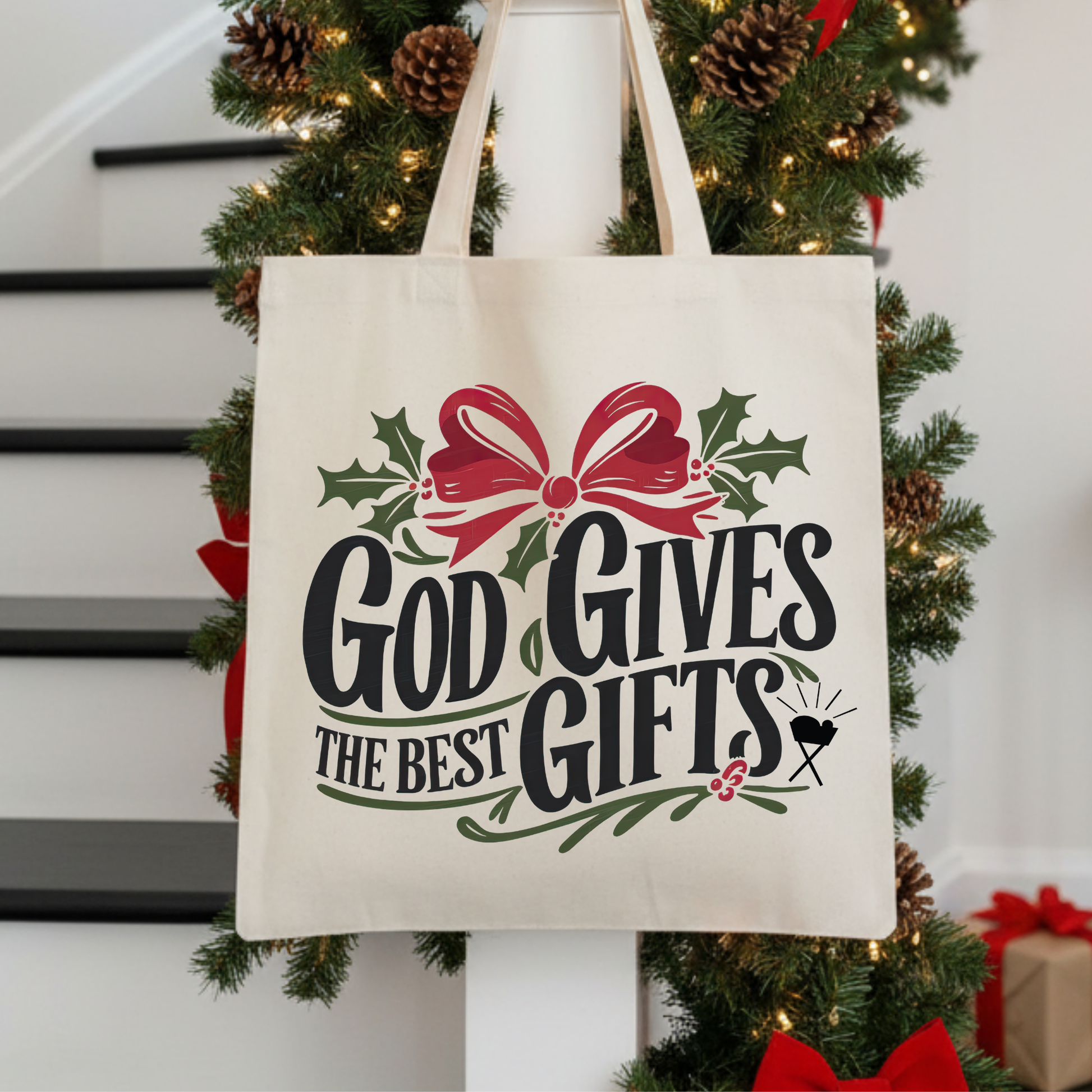God give the best gifts canvas tote bag