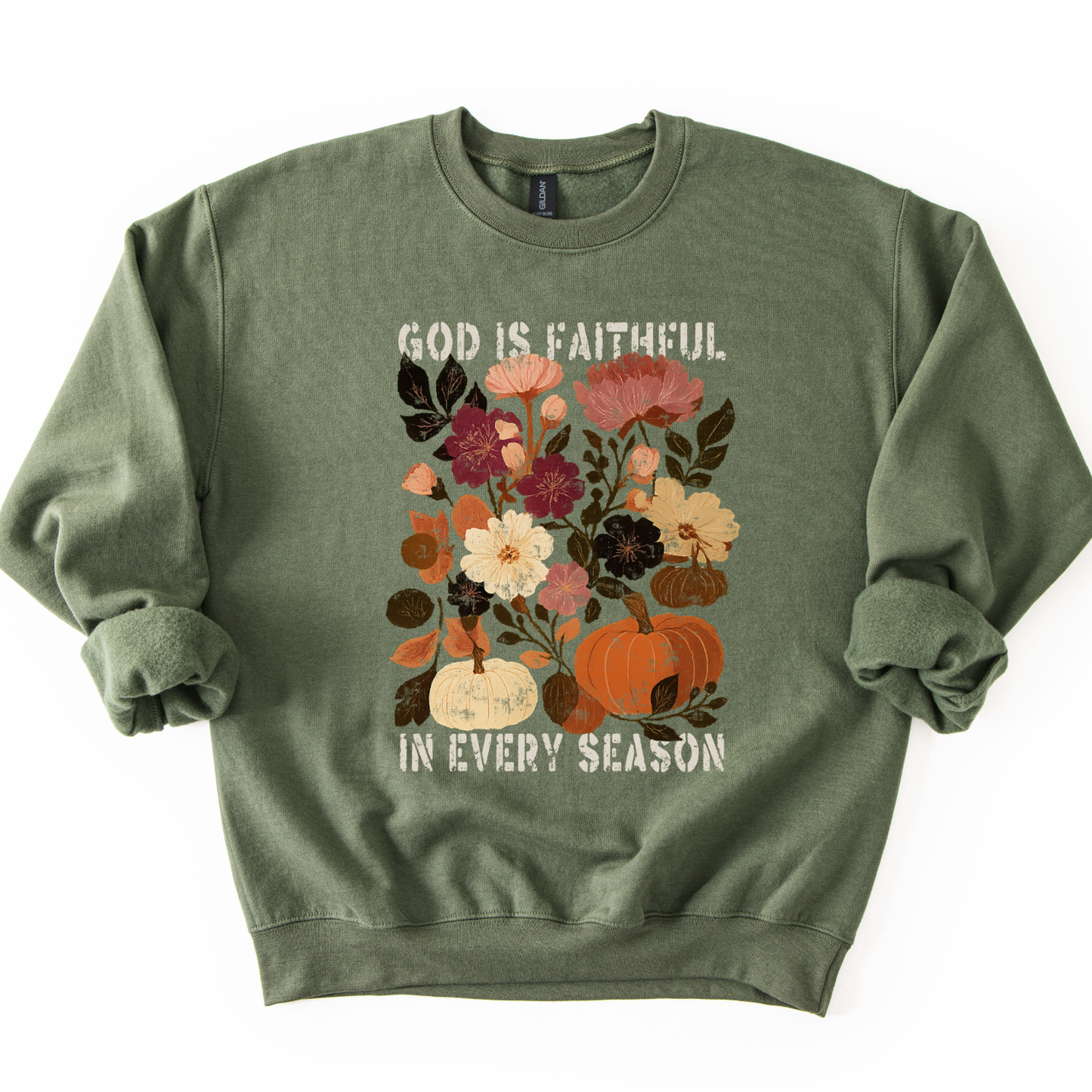 God Is Faithful In Every Season Fall Graphic Sweatshirt