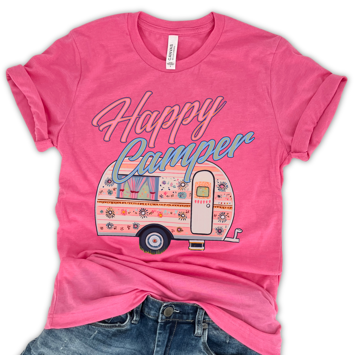 Happy Camper Tee | Camping Graphic Shirt | Outdoor Lifestyle
