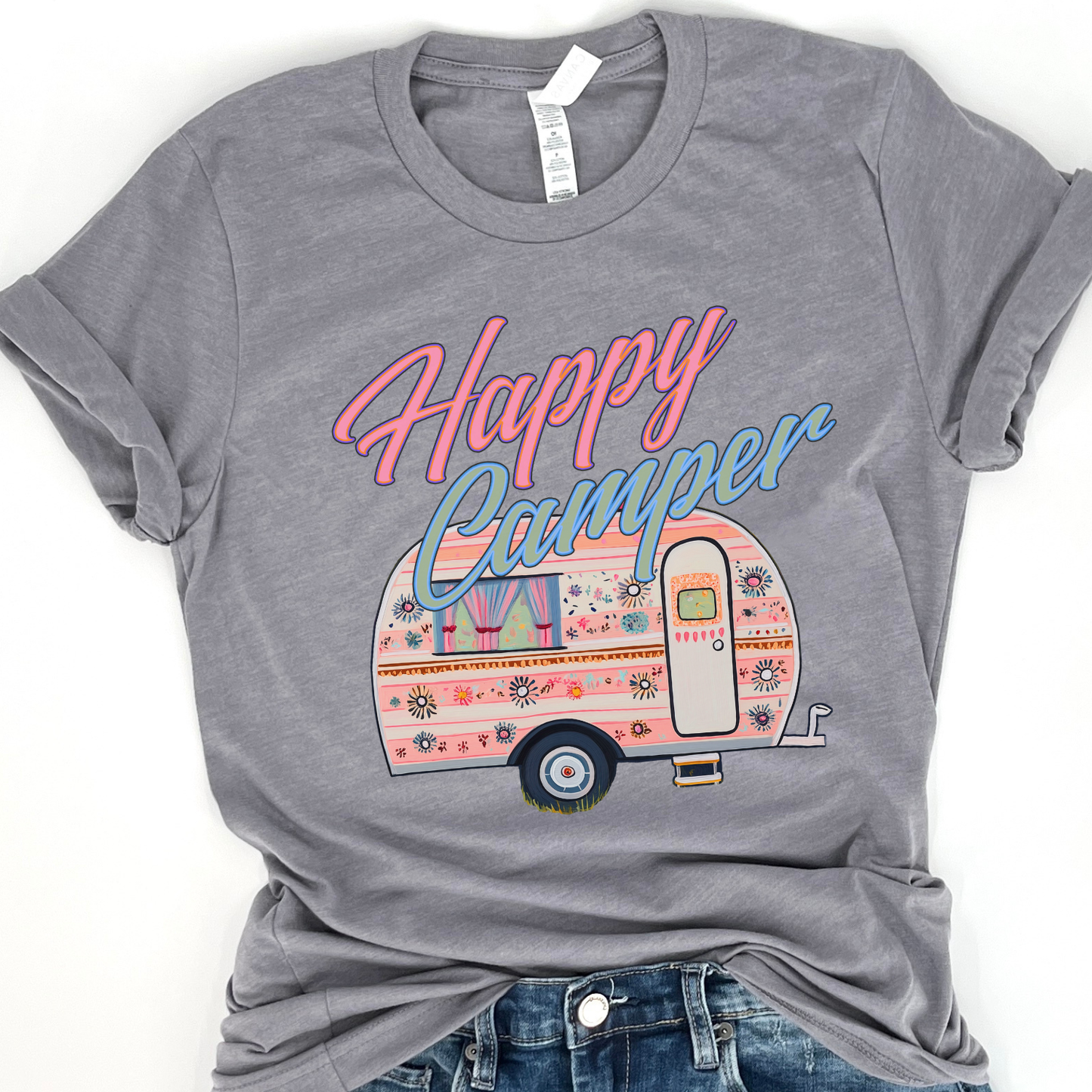 Happy Camper Tee | Camping Graphic Shirt | Outdoor Lifestyle