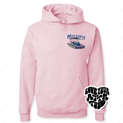 Boat Graphic Hoodie | Christian Bible Verse | Coastal