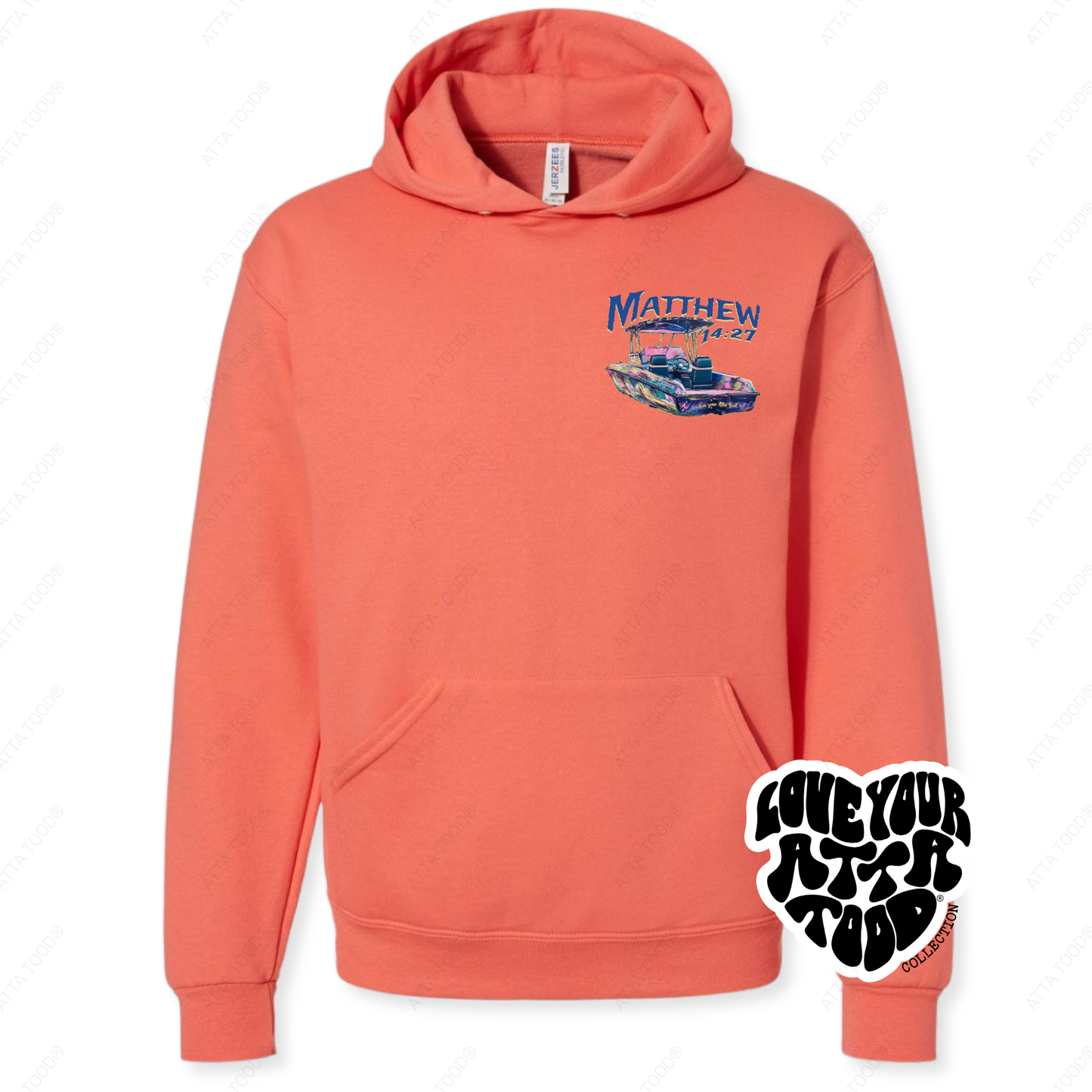 Boat Graphic Hoodie | Christian Bible Verse | Coastal