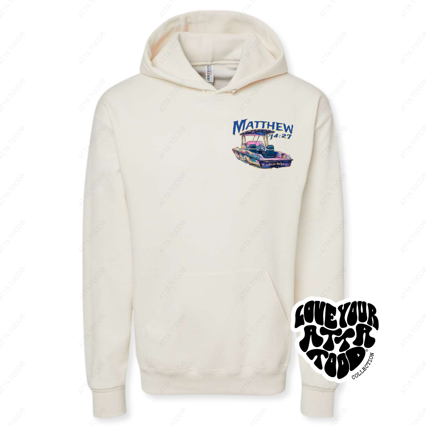 Boat Graphic Hoodie | Christian Bible Verse | Coastal