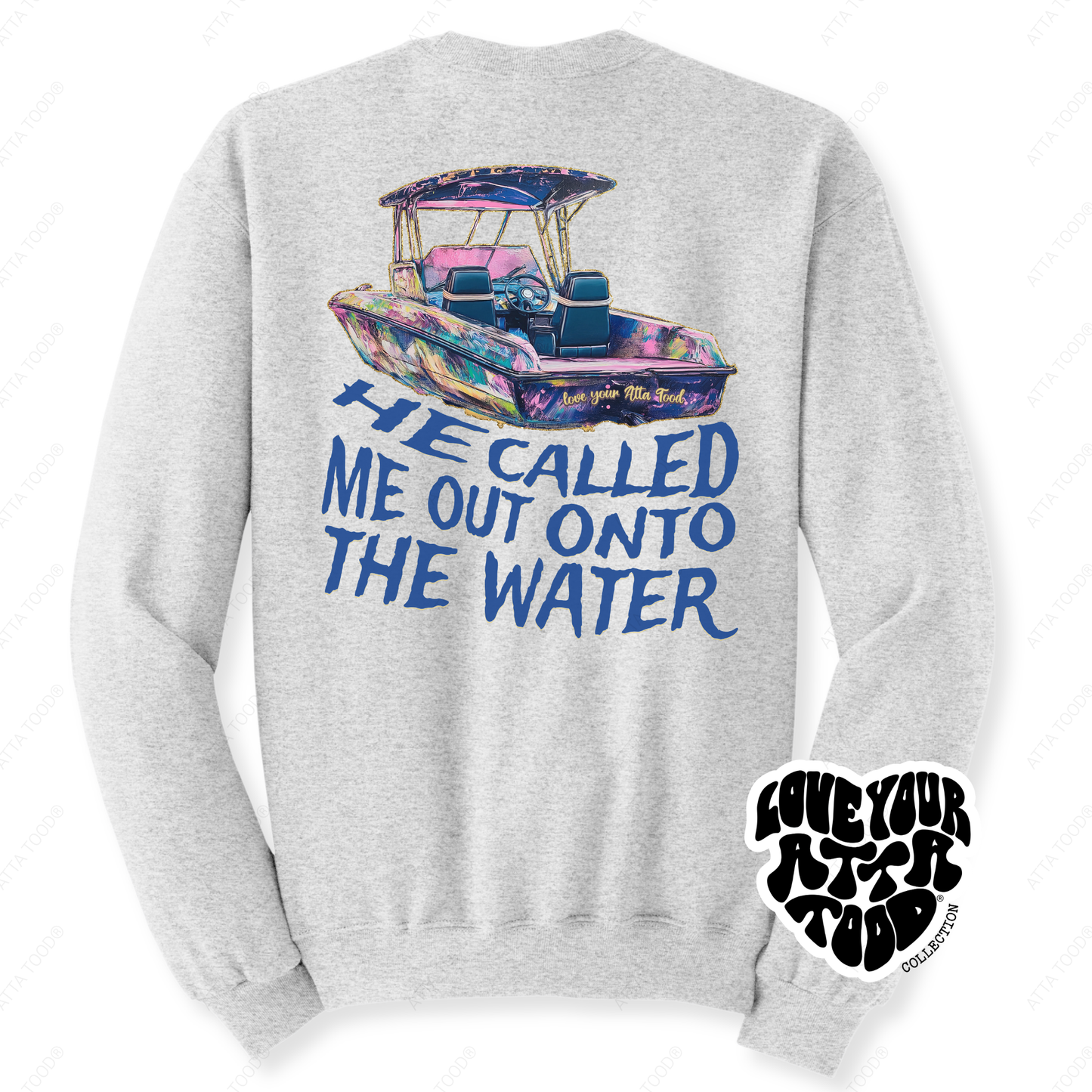 Boat Graphic Christian Bible Verse Sweatshirt | Faith