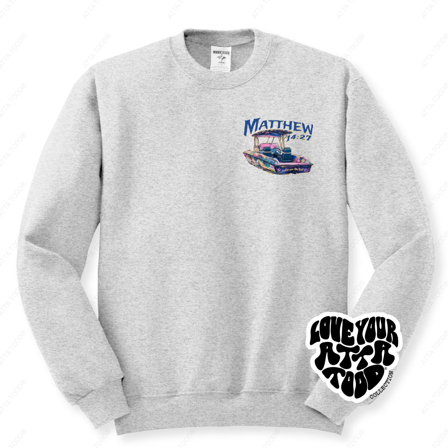 Boat Graphic Christian Bible Verse Sweatshirt | Faith