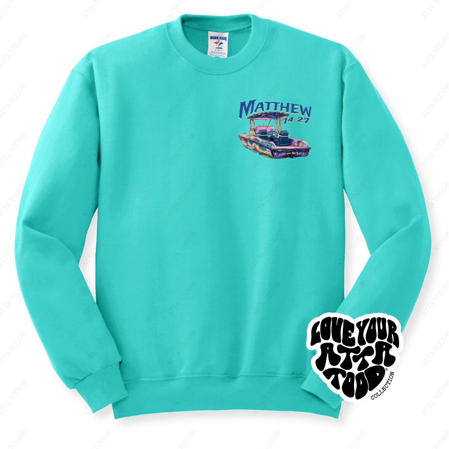 Boat Graphic Christian Bible Verse Sweatshirt | Faith