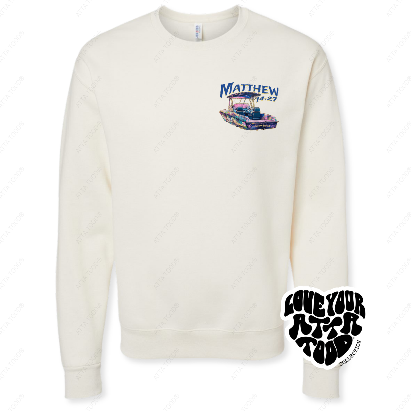 Boat Graphic Christian Bible Verse Sweatshirt | Faith