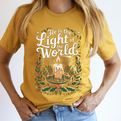 Light Of The World Christmas Christian Graphic T-Shirt | ATTA TOOD®