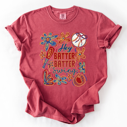 Hey Batter Batter Comfort Colors® baseball unisex t-shirt