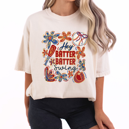 Hey Batter Batter Comfort Colors® baseball unisex t-shirt