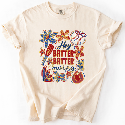 Hey Batter Batter Comfort Colors® baseball unisex t-shirt
