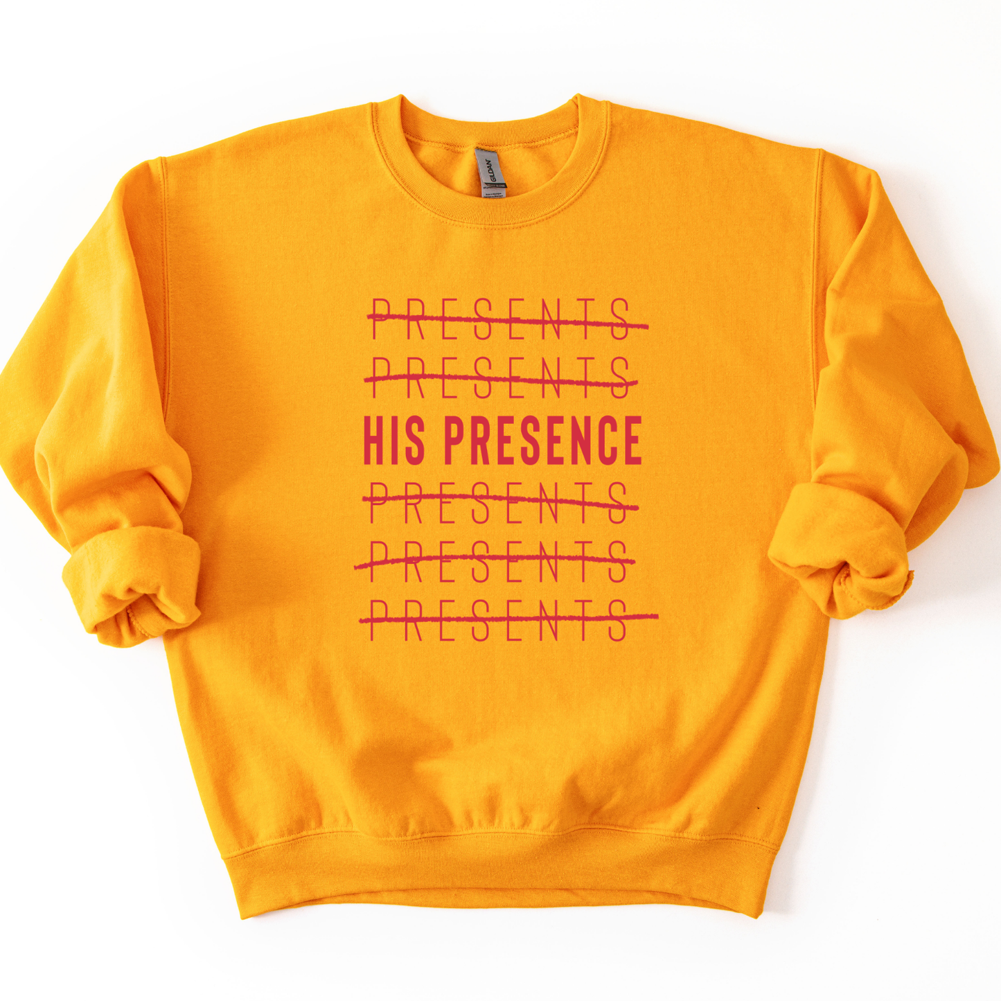 HIs presence Christian Faith Christmas Graphic Sweatshirt
