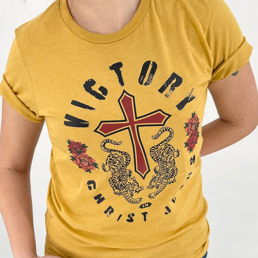Victory Christ Jesus graphic t-shirt