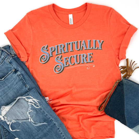 Spiritually Secure women's graphic t-shirt