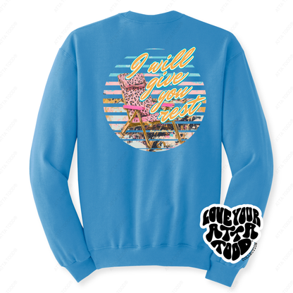 Beach Chair Graphic Sweatshirt | Christian Bible Verse