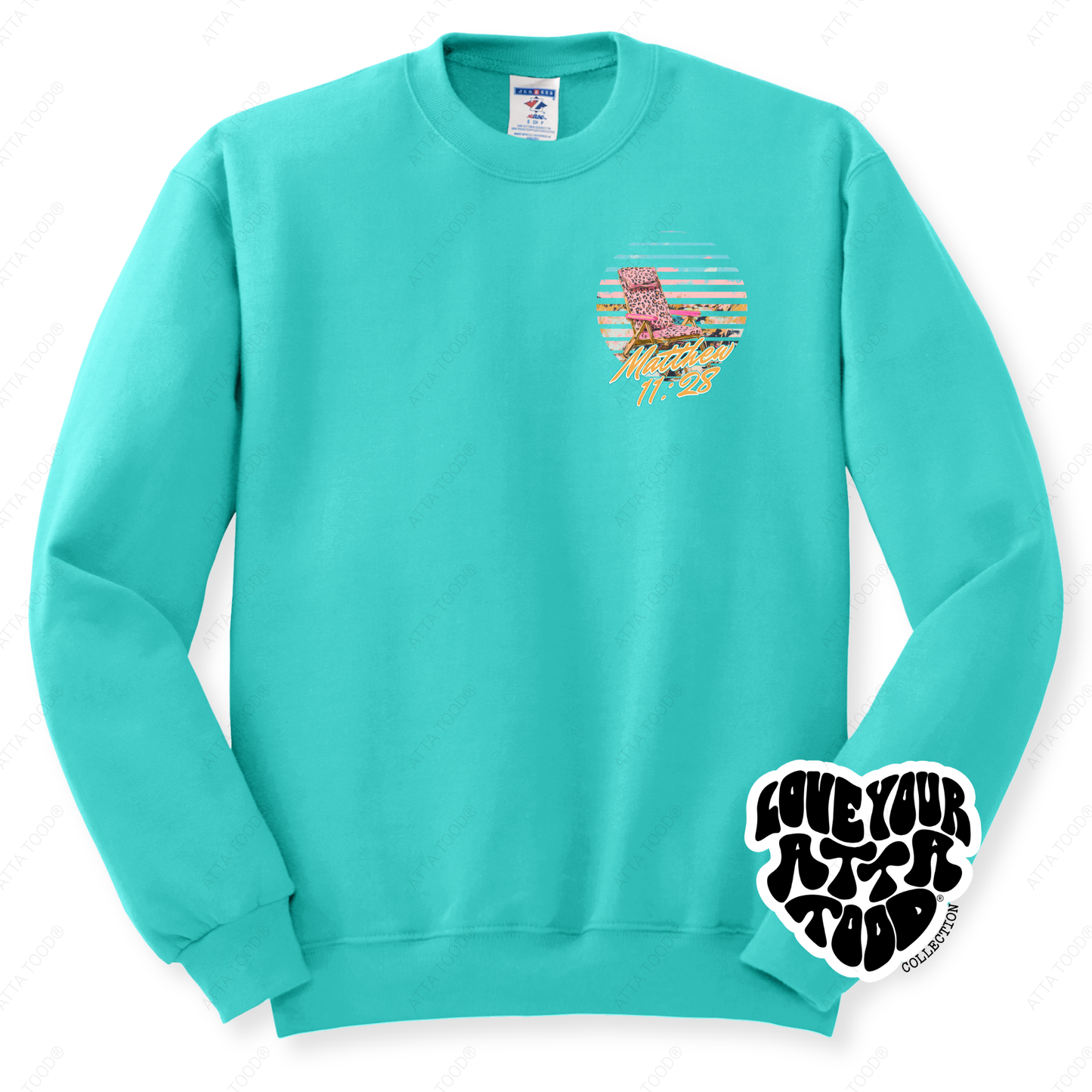 Beach Chair Graphic Sweatshirt | Christian Bible Verse