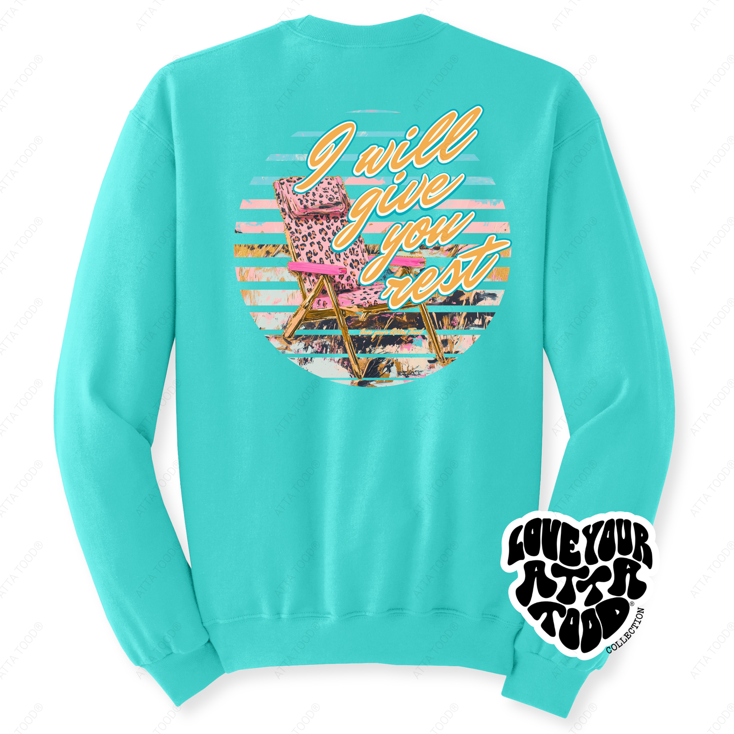 Beach Chair Graphic Sweatshirt | Christian Bible Verse