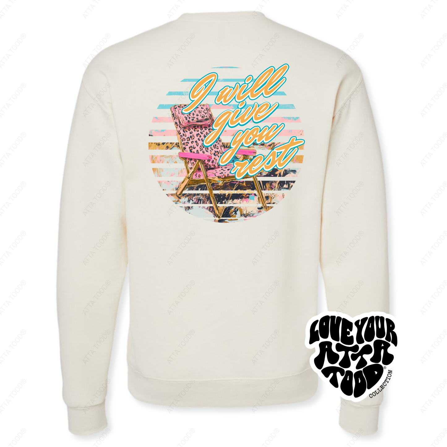 Beach Chair Graphic Sweatshirt | Christian Bible Verse