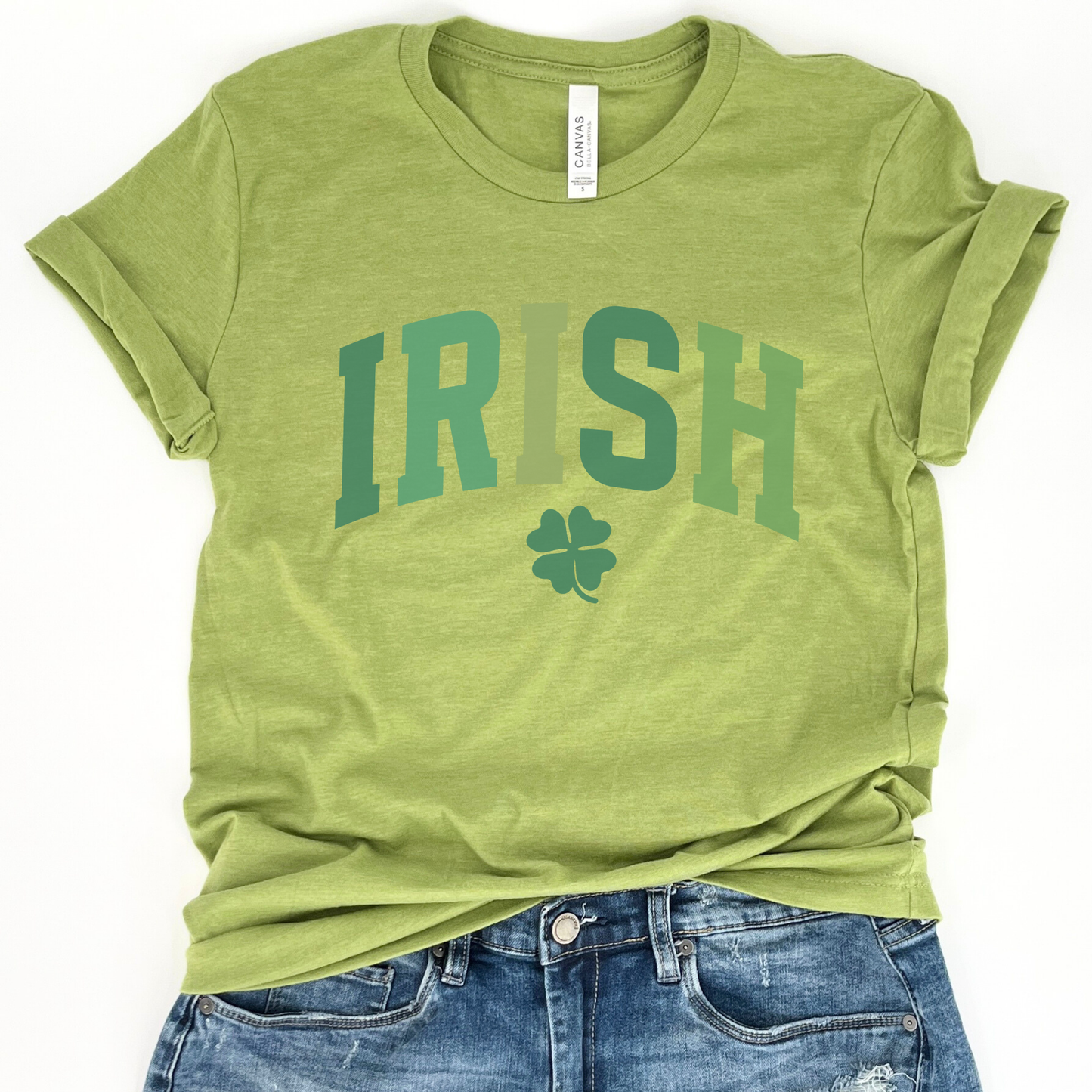 Irish women's St. Patrick's Day graphic t-shirt, Four leaf clover