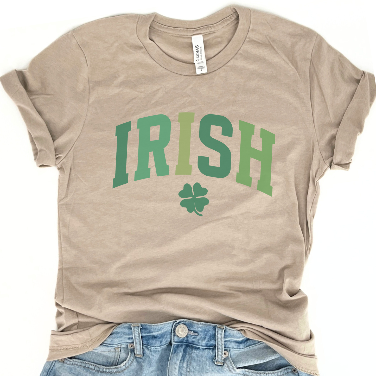 Irish women's St. Patrick's Day graphic t-shirt, Four leaf clover