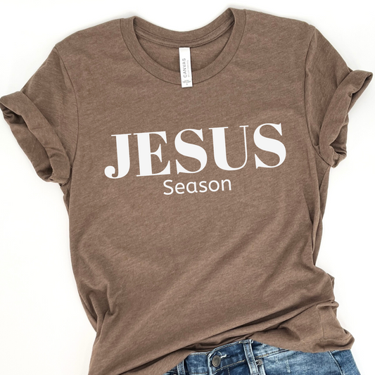 Jesus season graphic t-shirt