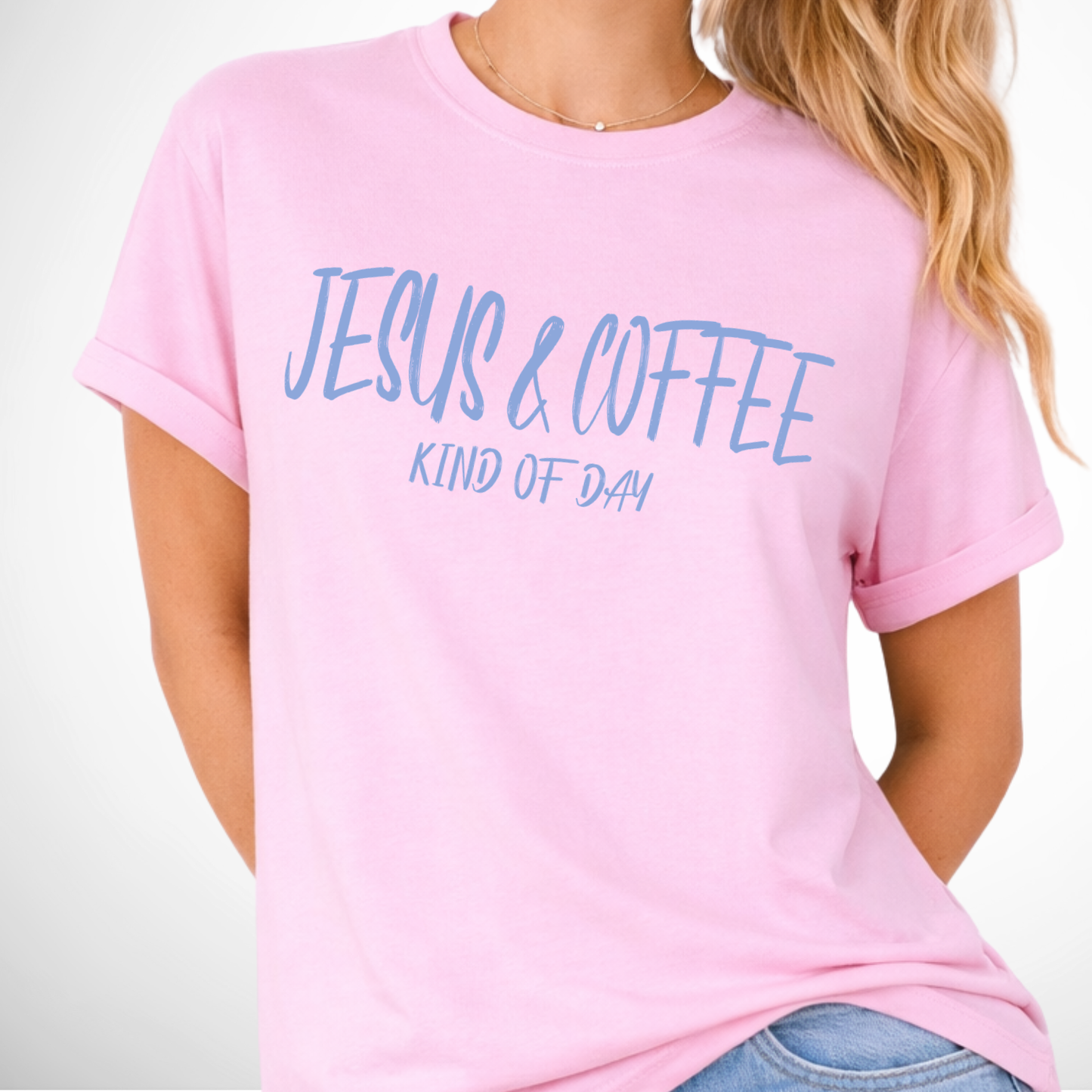 Jesus and Coffee Christian Faith Graphic T-Shirt