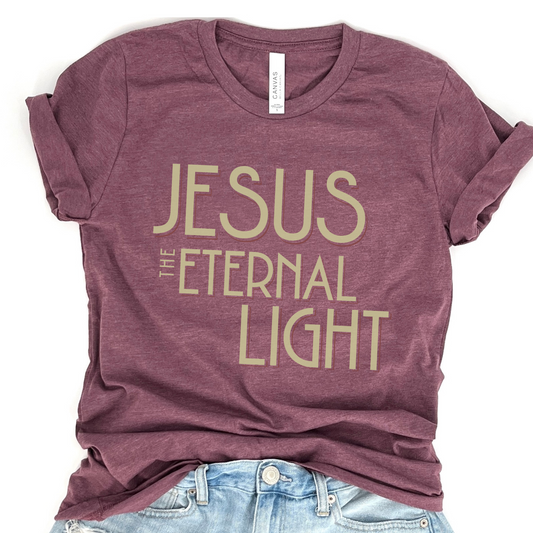 Jesus the Eternal Light Christian graphic t-shirt