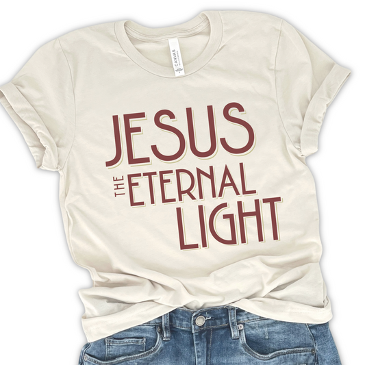 Jesus the Eternal Light Christian graphic t-shirt