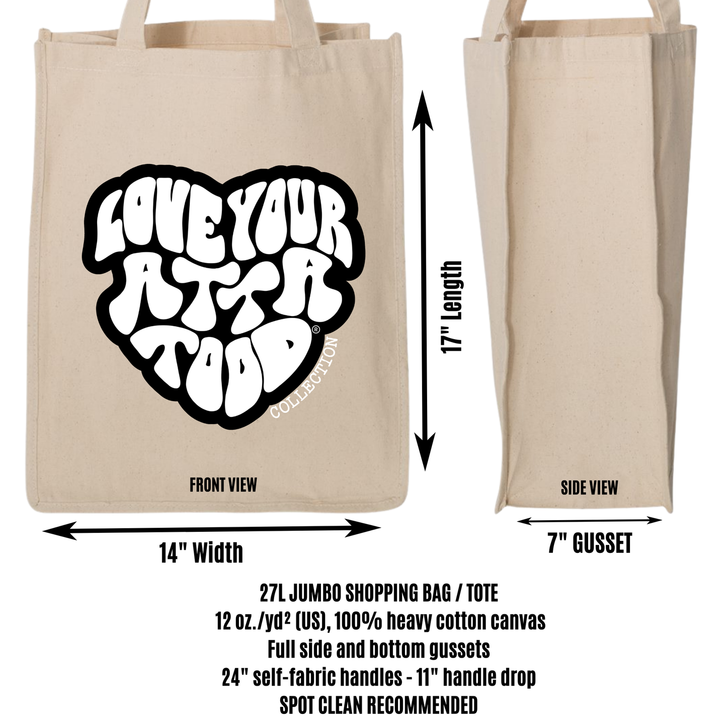 Fruit of the Spirit Christian Jumbo Tote Bag | ATTA TOOD®