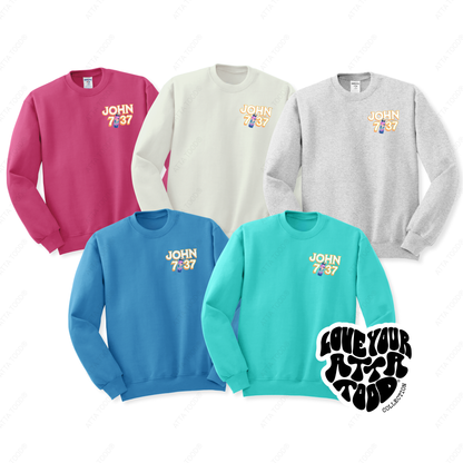 John 7:37 Tropical Water Bottle Christian Sweatshirt | ATTA TOOD®