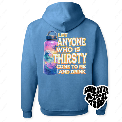 John 7:37 Tropical Water Bottle Christian Hoodie | ATTA TOOD®
